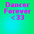 Four identical pixelated images of 'Dancer Forever <33' text on a green-to-blue gradient background with subtle light effects.