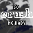 Animated sequence of 'crush me baby' text with changing stroke colors over a grayscale world map background, featuring repeated 'SI' labels.