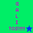 Pixelated text and star icons on a split background with green, blue, cyan sections.