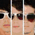 nine pixelated images showing a person in various poses and settings, including close-ups with sunglasses and group scenes
