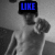 A black-and-white image of a person in motion with overlaid text changing across frames: LIKE, MY, B.O.D., and ????.