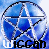 12 circular icons featuring a blue pentagram symbol with white lines, each containing text below the symbol