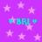 Purple background with scattered light pink stars and four instances of cyan text reading "BRJ" flanked by small heart symbols.
