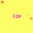 Yellow background with pink 'Car' text and orange/yellow stars in a pattern, partially cropped on the right