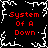 Four identical red text blocks reading "System Of A Down" arranged in a on black background with white pixelated border