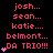 Pixelated text displays names and 'DA TRIO!!!' with pink hearts on black background, animated heart pulses across repeated