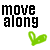 Animated contact sheet of a 3x3 grid showing sequential frames of an AIM buddy icon with changing text color and heart animation.
