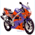 A 50x50 pixel animated contact sheet showing two frames of a motorcycle icon with orange and purple coloring, alongside "Coolbuddy.com" text on the right side.