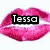 Six pixelated lips icons arranged in a , with text overlays on each icon