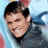 A 48x48 pixel buddy icon featuring a split composition with a person on the left and green text on a dark background on the right, displayed as part of an animated contact sheet.
