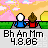 Pixel art scene with two figures holding hands against a sunset sky, text below reads "Bh An Mm 4.8.06".