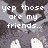 Pixelated image with white text over dark background showing two groups of friends and a group taking pictures of puddles.
