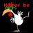 Pixelated chicken icon with red text above, displaying 'Never be' on left and 'Normal!' on right