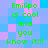 Green pixelated text reads "Emilipo is cool and you know it!!!" on a blue and pink pixelated background with repeated text layout.