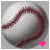 A 50x50 pixel animated buddy icon showing a baseball with red stitching, featuring two frames where the bottom-right corner changes from a pink heart to a white heart.