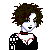 Pixel art buddy icon featuring a gothic-styled character with curly hair and checkered patterns alongside text reading "GOT GOTH?" on the right side of a contact sheet layout.