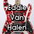 Red and white electric guitar with black accents, featuring text overlay that changes between frames.