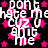 Pixelated text and pink stars on black background with gray corner, animated across frames.