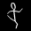 A sequence of six stick-figure animations on a black background, each figure in white with no clothing or facial features.