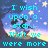 Pixelated image with blue text over a starry night scene featuring a couple under a tree, with text reading "I wish upon a star... That we were more and that he would see me the way I see him" and "That our goodbyes were more than just hugs".