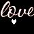 Animated contact sheet showing two frames of a pixelated text-based icon with 'Love Love' and 'hurts' in cursive script, each frame featuring a heart symbol below the text.