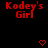 Red pixelated text "Kodey's Girl" appears above two red heart symbols on a black background.