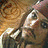 A pixelated animated icon shows a character with long dark hair, mustache, and goatee in three distinct poses against varied backgrounds.