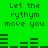 Green background with repeated text and audio visualizer bars in dark green, showing no animation changes.