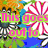 Pixelated image with colorful text overlays and scattered star shapes on a white background, featuring partial anime-style character elements.