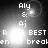 Pixelated black-and-white icon with text 'Aly & Aj' and 'R THE BEST' over a bright light effect, showing animation changes in light intensity and text clarity.