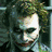 Six show a character with white face paint, red lips, and green hair in various poses including close-ups of the face and full-body shots