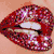 Six distinct lip-focused images arranged in a , each with unique color schemes and textures