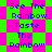Pixelated text 'See The Rainbow Taste The Rainbow' repeats on a green and pink checkered background with shifting diamond shapes.