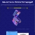 Pixelated abstract shape in purple and blue hues on dark blue background with horizontal bar elements.