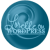 Circular blue icon with pixelated text reading "My Comment Count is Bigger Than Your Comment Count!" over a swirling background pattern.