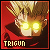 Pixelated icon shows a character with glowing yellow eyes and light brown hair against red background, text "TRIGUN" at bottom.