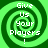 Four identical green spiral backgrounds with white pixelated text reading 'Give Us Your Players!' arranged in a