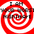 Red and white spiral pattern with black text reading "I AM YOUR WORST NIGHTMARE" in four quadrants.