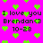 Pixelated text and green hearts on a bright pink background with repeated patterns.