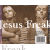 Static image of two identical stone statues with arms crossed, overlaid with white text reading "csus Freak dc talk" against a brown background.