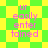 Pixelated text 'ur easily enter tained' in pink on green-yellow checkered and diamond-patterned backgrounds.