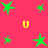Green star shapes and yellow U-shaped icons on a solid pink background with no visible animation changes.