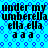 Static pixel art with repeating text on a blue patterned background, featuring black text in a bold, blocky font.
