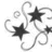 Black star shapes connected by gray swirling lines on a white background, forming an abstract decorative pattern with no text or additional elements.