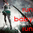 Animated icon shows a figure in green outfit holding a pole, with text "run baby run" changing colors across frames.