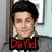 A person in a gray suit with white shirt and red tie appears across three , each showing different text overlays or symbols