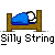 Animated contact sheet of a pixel art character interacting with a bed, showing multiple frames of motion and expressions.