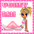 Pixel art contact sheet showing two frames of a volleyball-themed animated buddy icon with a cartoon character and a volleyball.