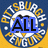 Circular Pittsburgh Penguins logo with yellow and white text on blue background, featuring a penguin head in the center. show sequential text overlays: ALL, THE, WAY