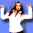 Animated contact sheet of a woman in white shirt performing dance moves against blue background with pixelated rendering and gray transparency area.